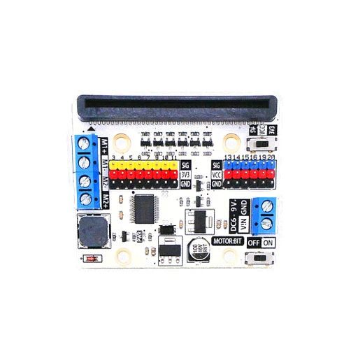 EF ELECFREAKS microbit Motor:bit 3v/5v Expansion Board Mini Micro:bit Breakout Board Support 2 DC Motor Extend 14-Channel IO Ports Integrated IIC Buzzer