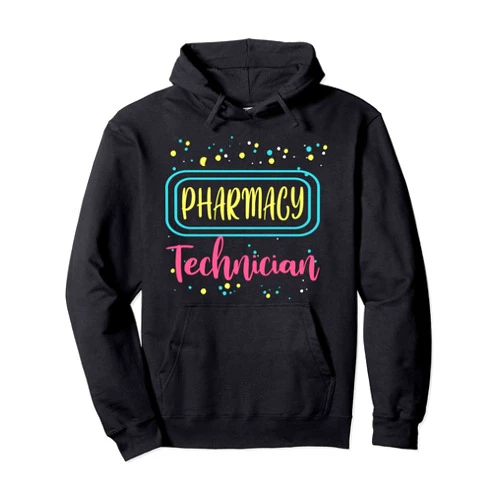 Pharmacy Technician Week CPhT Funny Gifts Pharmacy Technician Power Flag Certified Pharma Tech Pullover Hoodie