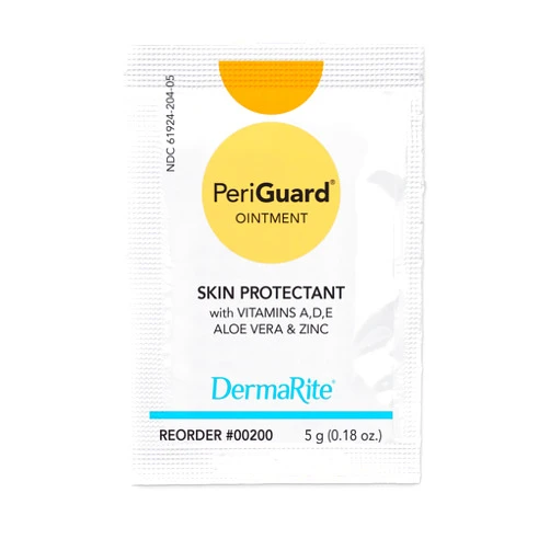 DermaRite DeRoyal 00200 Periguard Ointment, 5 Gram, Skin Protectant with Vitamin, Aloe Vera & Zinc, Pack of 144