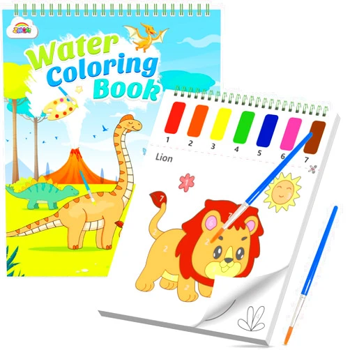 ZMLM Paint with Water Books for Kids - Easter Basket Stuffers Mess Free Coloring Activity for Toddlers - Arts & Crafts Gifts Toys for Valentines Birthday Christmas Boy Girls Ages 4 5 6 7 8(Dinosaurs)