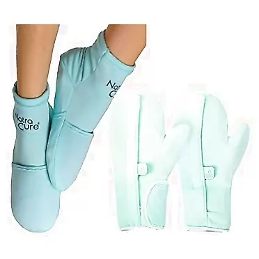 NatraCure Cold Therapy Socks and Mitts Bundle - Size: S/M