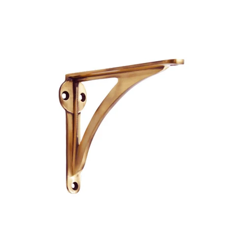 Stylentdecor STYLENT Decor Decorative Brass Shelf Bracket, Heavy Duty and Antique Shelf Bracket for Shelving Modern L Shaped Design (Brass Antique, 6 Inches)