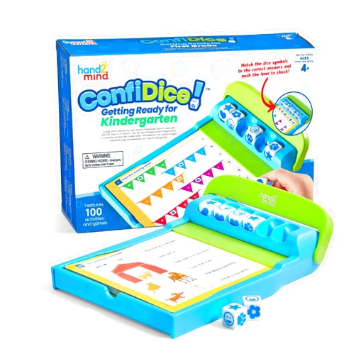 hand2mind ConfiDice! Getting Ready for Kindergarten, Kindergarten Prep, Learning Games for Kindergarten, Toddler Learning, Math and Reading Games, Kindergarten Workbook (100 Activities and Games)