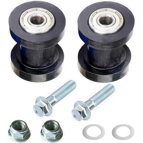 MDDEYEMEFO 8mm Chain Roller Pulley Tensioner Wheel Guide Per for Motorcycle Mini Bike Atv 125cc 140cc 160cc SSR XR125 CRF50 KLX110 Pitster Pit Dirt Bike Parts (Pack of 2 Black)