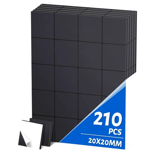 Hapric 210Pcs Square Magnetic, magnet with adhesive backing Magnetic Tape Magnetic Sheet with Adhesive for DIY Crafts, Art Projects, Whiteboards, Fridge(Each20 x 20x 2mm)