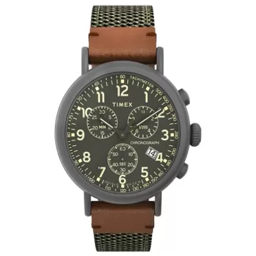 Timex Dress Watch and Timex Men's Standard Chronograph 41mm Watch Olive/Gray