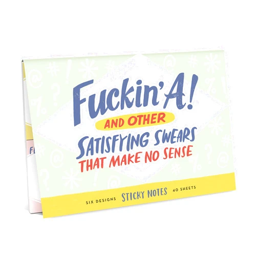 Em & Friends F*ckin' A Sticky Note Packet, 6 Sticky Note Pads Set, 2.75 x 2.75-Inches and 40-Sheets Each