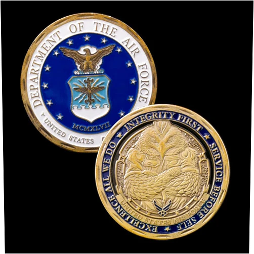 Aomcisi U.S.AF Core Values Air Force Military Challenge Coin Collector