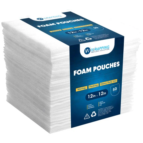 WRAPPING MAILERS SOLUTION 50 Pack Foam Pouches 12