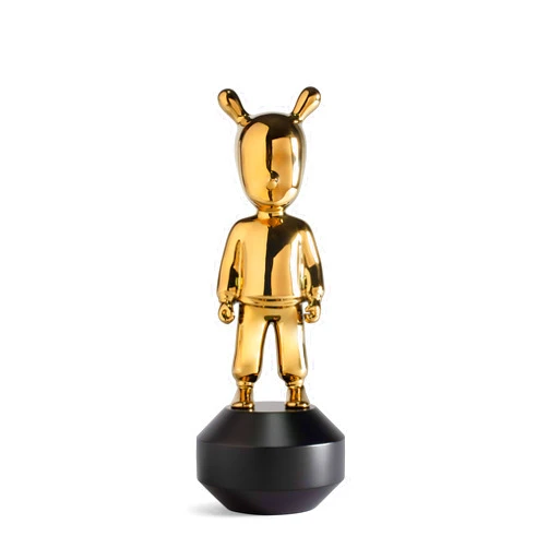 LLADRÓ The Golden Guest Figurine. Small Model.. Porcelain The Guest Figure.