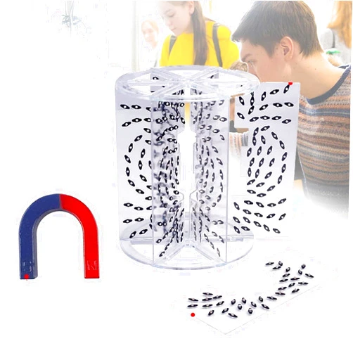 Generic 3D Stereo Magnetic Field Demonstrator, Electromagnetic Current Magnetic Line,Magnetic Lines of Force Demo Set, View Magnetic Fields Cleanly, for Physics Experiment Equipment Teaching Instrument