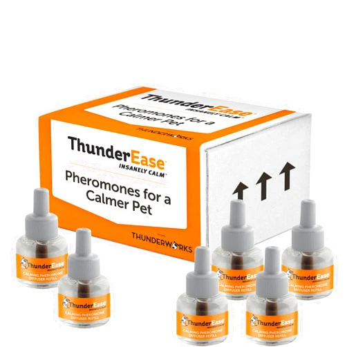 ThunderEase Dog Calming Pheromone Diffuser Refill | Powered by ADAPTIL | Vet Recommended to Relieve Separation Anxiety, Stress Barking and Chewing, and the Fear of Fireworks and Thunderstorms (180 Day