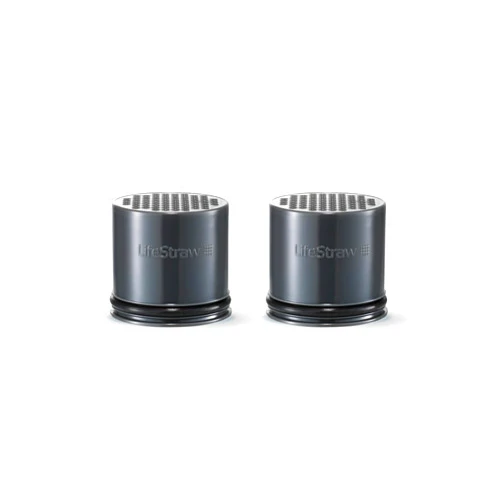 LifeStraw Carbon Capsule Replacement Filter for Go Bottle 2-Stage & Steel (2-Pack)