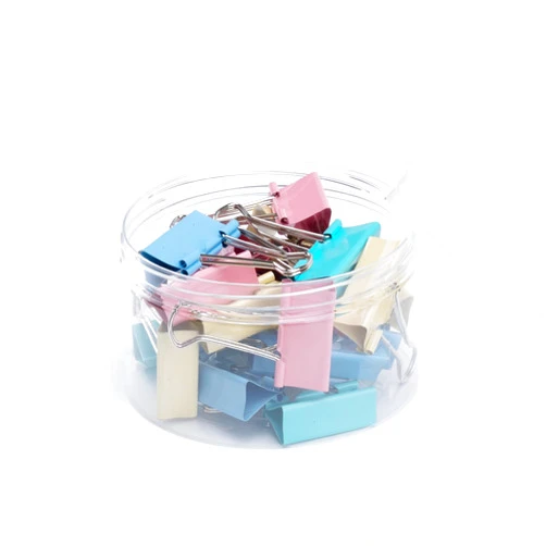 ZHOUCXZDA 24 PCS Medium Binder Clips, 40mm Binder Clips Color Paper Clamps Medium Size for Office Home School