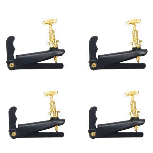 FarBoat 4Pcs Violin Fine Tuners for 3/4 4/4 Violin String Adjusting (Black)