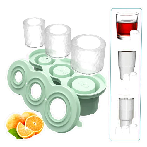 FVITA Ice Cube Tray Ice Mold For Stanley Ice Cube Molds Stanley 20oz 30oz 40oz Tumbler Cup Green Silicone