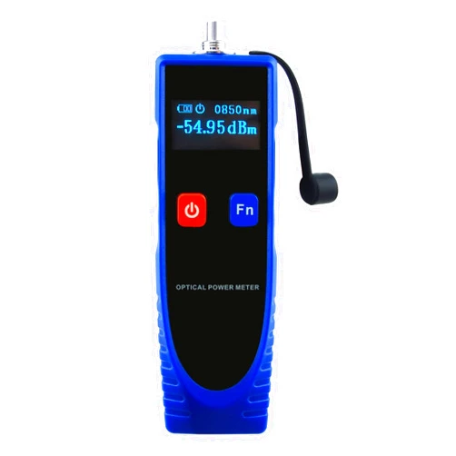 Gain Express OPM Optical Power Meter Digital Power Factor Meter, -70~6dBm with 6 Optic Wave Length, Portable Fiber Optic Cable Tester with FC converter for FC/SC/ST