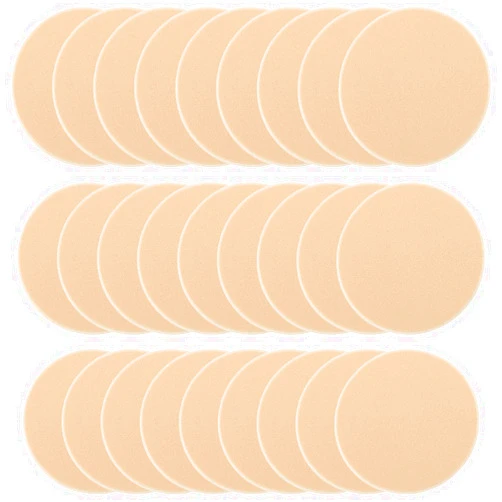 Dorzu 25 Pcs Women's Round Soft Makeup Beauty Eye Face Foundation Blender Facial Smooth Powder Puff Cosmetics Blush Applicators Sponges Use for Dry and Wet