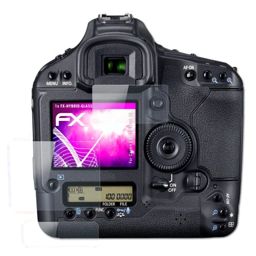 AtFoliX Plastic Glass Protective Film compatible with Canon EOS 1D Mark III Glass Protector, 9H Hybrid-Glass FX Glass Screen Protector of plastic (Set of 1)