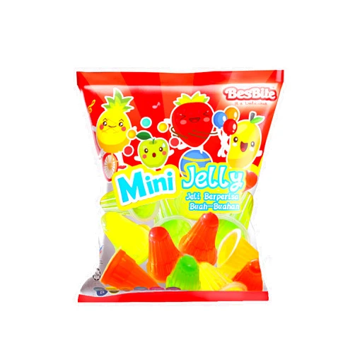 BesBite Mini Fruit Jelly Candy - Assorted Jelly Cups and Jelly Fruit - Fun TikTok Trend Snack for Kids and Adults, Party Treats, Viral Candy, Vegan, Gluten-Free Gummy Candies (228 gramm)