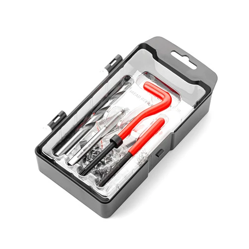 BELOMI Helicoil Thread Repair Kit, Metric and SAE Repair Tools with HSS Drill Bit and Thread Inserts, Auto Repairing Tool for Damaged Thread M8 x 1.25 mm Size, Universal Car Accessories