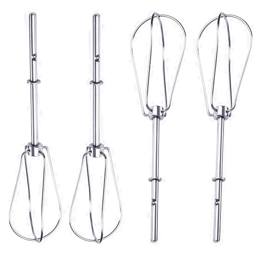 BlueStars STAINLESS STEEL W10490648 Hand Mixer Turbo Attachment Beaters by BlueStars - Exact Fit for KitchenAid Whirlpool Mixers - Replaces KHM2B W10490648 KHM5 AP5644233 AP5644233 PS4082859 W10240913-4 PACKS