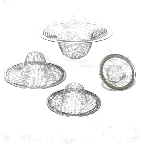 SiaCroly 4pcs Stainless Steel Slop Basket Filter Trap 2.75 inch, Utility, Slop, Kitchen and Lavatory Sink Drain Strainer Hair Catcher Mesh Metal Sink Strainer