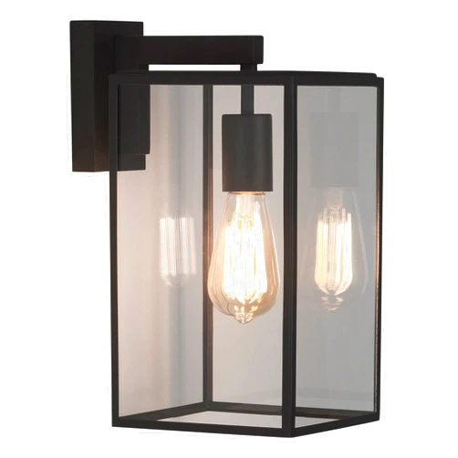 Astro Box Lantern 350 Dimmable Outdoor Wall Light (Textured Black) - Wet Rated - E26/Medium Lamp, Designed in Britain - 1354005-3 Years Guarantee