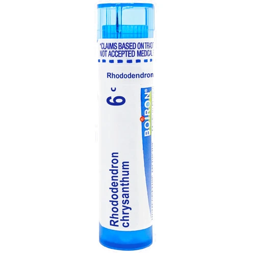 Boiron Rhododendron Chrysanthum 6C Md 80 Pellets for Rheumatic Pain worsened by Dry Heat
