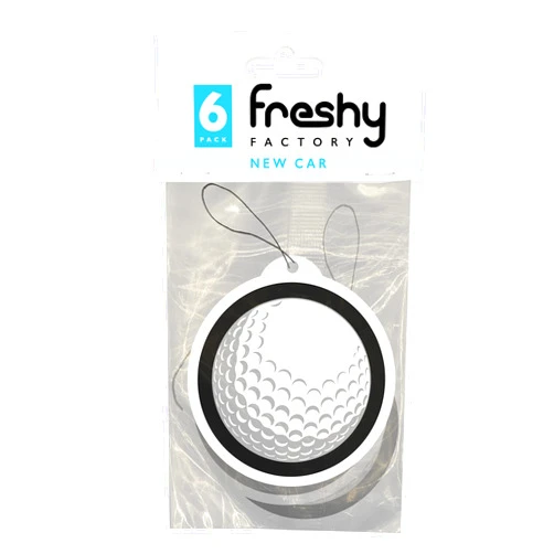 Freshy Factory Golf ball Car Air Freshener New Car Scent Freshy Factory (6 Pack)