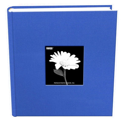 Pioneer Photo Albums Fabric Frame Cover Photo Album 200 Pockets Hold 4x6 Photos, Sky Blue