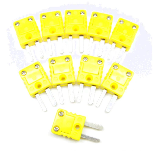 MN Measurement Instruments Mini K-Type Thermocouple Wire Connector, Set of 10 Male Plugs