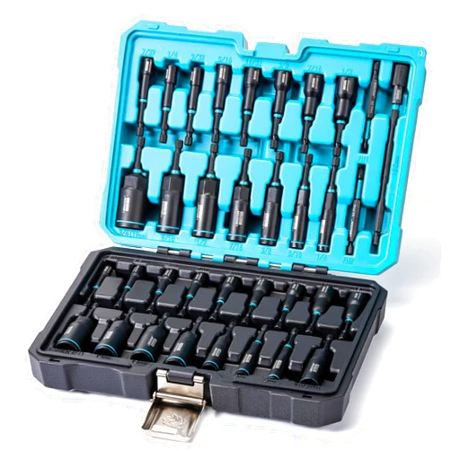 LIBRATON Magnetic Nut Driver Set, 35PCs Impact Driver Bit Set, Deep Nut Driver Set, Metric & SAE Nut Driver for Impact Drill, Wing Nut Driver, Quick-release Bit Holder, Drill Bit PH1 PH2, with Toolbox