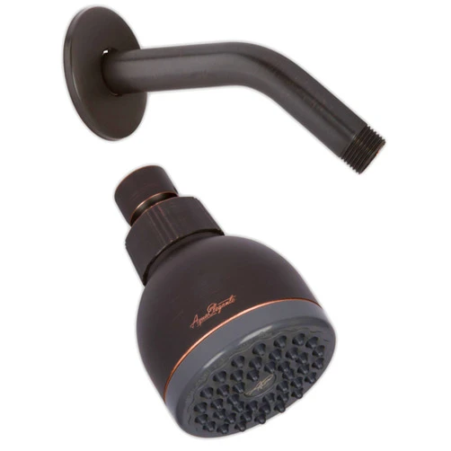 Aqua Elegante 3 Inch Shower Head & Shower Arm - High Pressure Boosting Wall Mount Showerhead For Low Flow Showers With 6 Inch Stainless Steel Wall-Mounted Shower Arm And Flange, 2.5 GPM - Oil-Rubbed Bronze