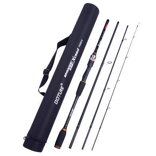 Goture Travel Fishing Rods, 4 Piece Fishing Pole with Case/Bag, Casting/Spinning Rod,Ultralight Fishing Baitcasting Rod 7ft for Saltwater Trout, Bass, Walleye, Pike