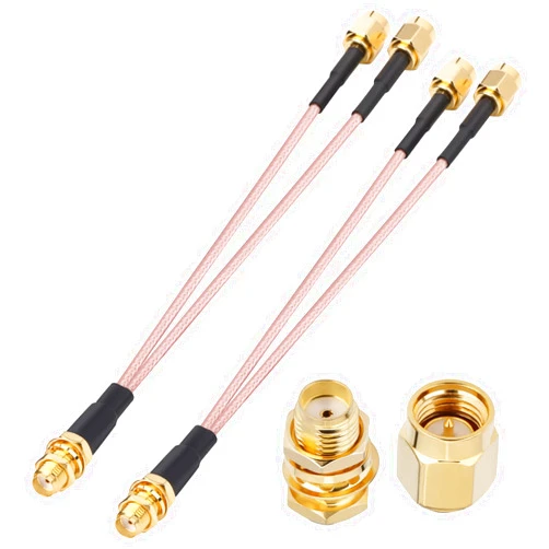 BLTIATLE SMA Y Splitter Cable 4G LTE Antenna Adapter Cable 2 PCS 6 inch/15cm SMA Female to Dual SMA Male Cable Compatible with 4G LTE Wireless Router CPE Hotspot Cellular Gateway SDR Dongle