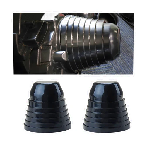Mandark 2PCS Car Headlight Dust Covers, 100mm 4'' Dustproof Sealing Vehicle Forward Light Cap, Silicone Auto Front Lamp Protector with Threaded Fastening, Universal for SUV, Truck, RV