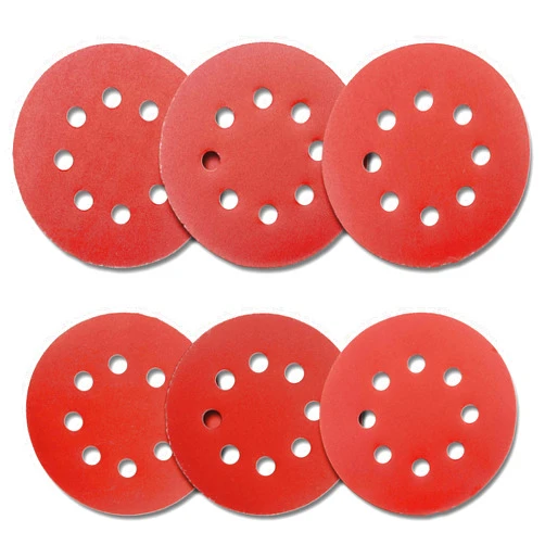 FRIMOONY 60Pcs Sanding Discs 5 Inch 8 Holes, 1000/800/600/400/320/240 Grit Sandpaper for Random Orbital Sander