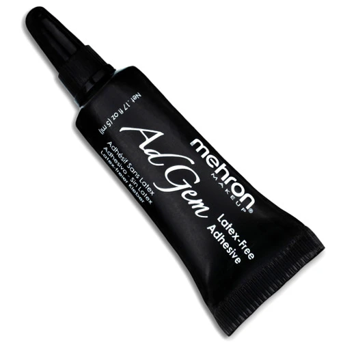 Mehron Makeup AdGem Adhesive | Latex-Free Body & Eyelash Glue for Rhinestones & False Lashes | Strong, Cosmetic Adhesive – .17 fl oz (5 ml)