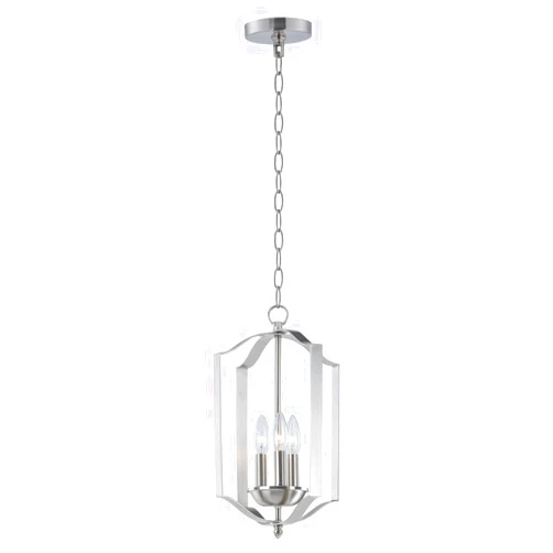 Maxim Provident-Three Light Pendant-10 Inches Wide by 16 inches high-Satin Nickel Finish -Traditional Installation