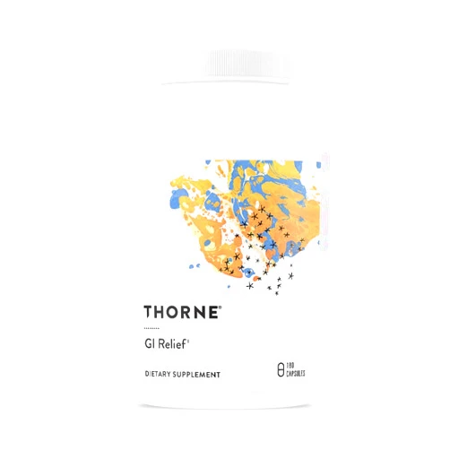 THORNE GI Relief - Digestion Supplement Supports Gut Health & Bloating Relief - Made with Marshmallow Root Extract & Digestive Enzymes - 180 Capsules - 90 Servings