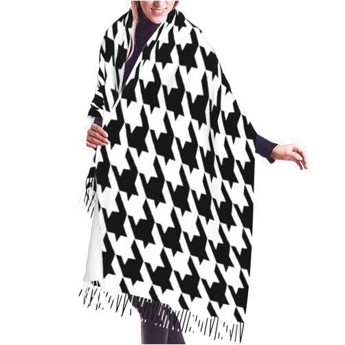 ZEWASIIL Scarf Blank And White Marble Womens Fall Winter Cashmere Feel Scarf Large Long Shawl Wrap Soft Warm Big Scarves