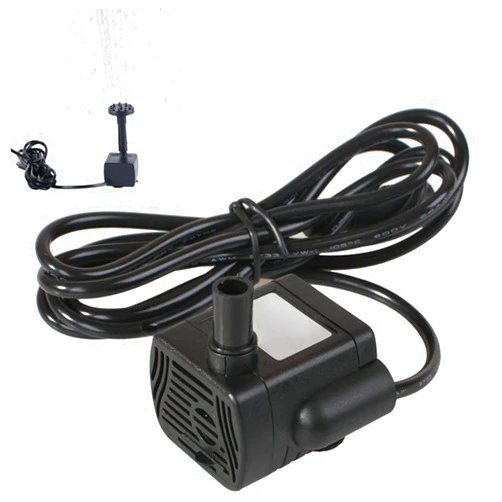KUYYFDS Solar Fountain For Bird Bath, Solar Water Pump Mini Fountain Pump Quiet with 1.5m Line for Water Feature Garden Floating Pond Spraying Distance 1.5m for Aquarium No Panel