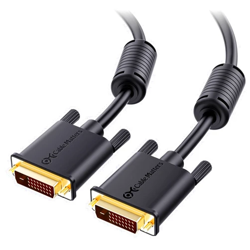 Cable Matters Long DVI Cable with Ferrites - 50ft, DVI Dual Link Cable