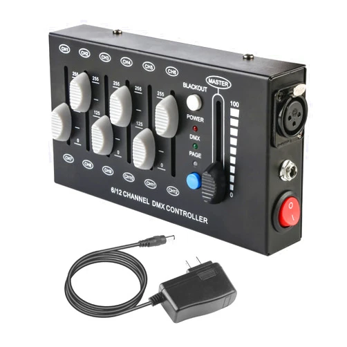 MAD OWL 12 Channel DMX Dimmer Controller, Portable Design, Perfect Quality, Standard Connection for DMX512 Lighting Equipment, Mini DJ Lights Controller Board