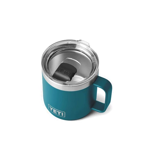 YETI Rambler 14 oz Stackable Mug, Vacuum Insulated, Stainless Steel with MagSlider Lid, Agave Teal