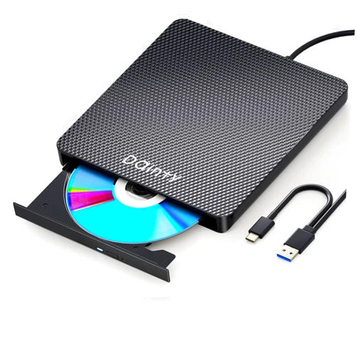 Dainty External Compatible Blu ray drives Read/Write Compatible Blu ray Burner Compatible USB 3.0 and Type-C/Win7-11 OS Compatible Read BD/DVD/CD Comes with English Manual and One-Year Warranty