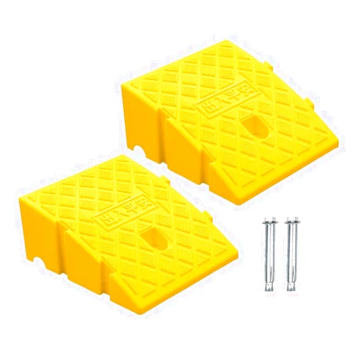 Deshitong 2Pack Curb Ramp, Portable Lightweight Heavy Duty Plastic Driveway Curb Ramps for Low Cars,Motorcycle Ramp,Curb Ramps (2.76 inch High)
