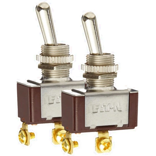 Eaton XTD1A2A2 (Pack of 2) Toggle Switch, Screw Termination, On-Off Action, SPST Contacts