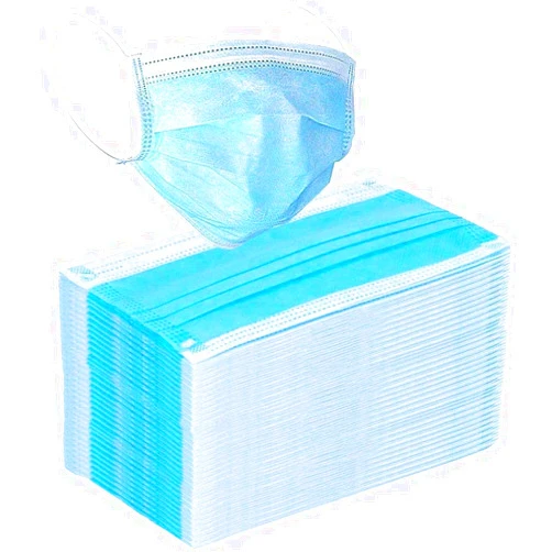 DC-BEAUTIFUL 100 Pcs Blue Disposable 3 Ply Earloop Face Masks,Fit for Adults